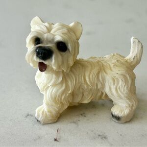 Cream Westie Dog Figurine